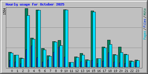 Hourly usage for October 2025